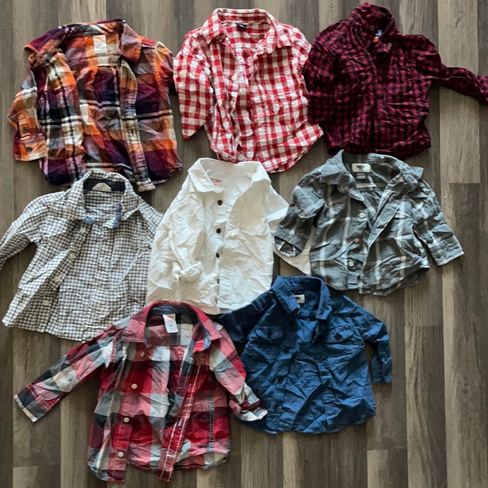 Set of 8 baby boy dress shirts